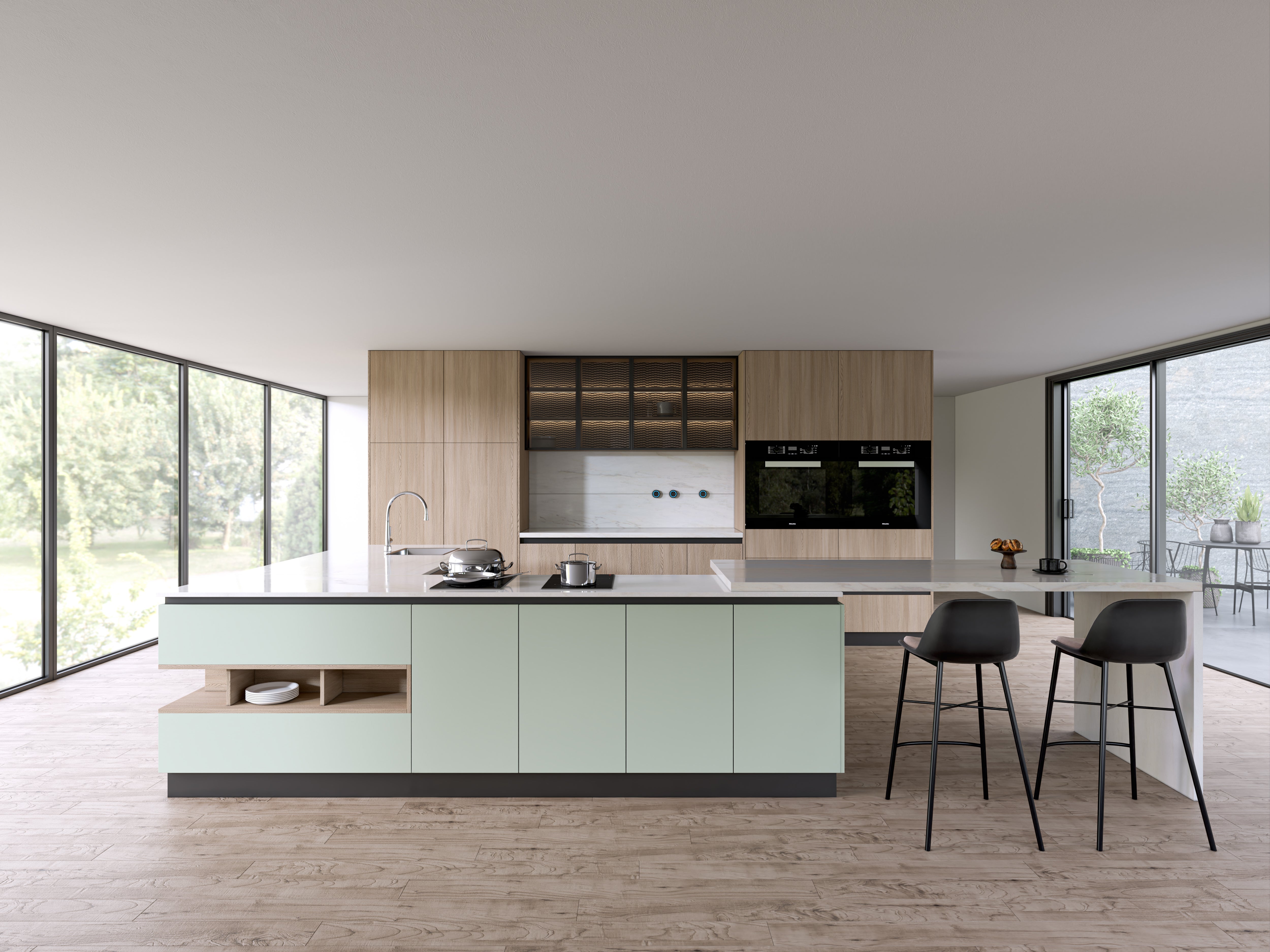 How to Combine Pantry Cabinets, Hardware, and Color Trends in Kitchen Design