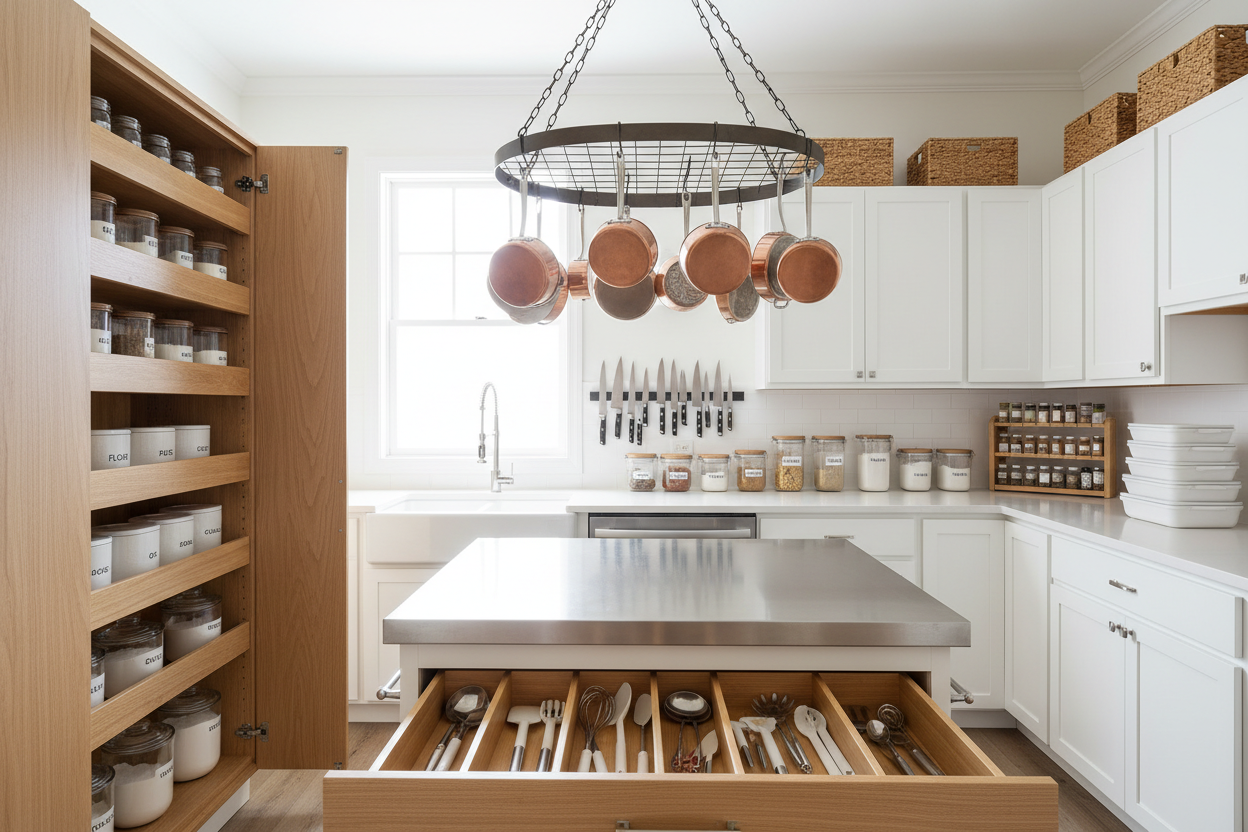 storage for cabinet