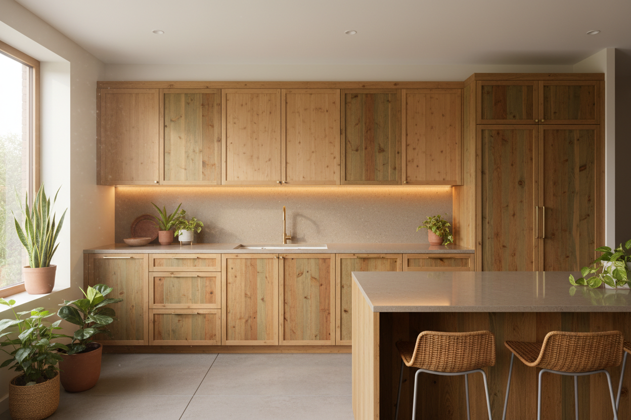 wood cabinets