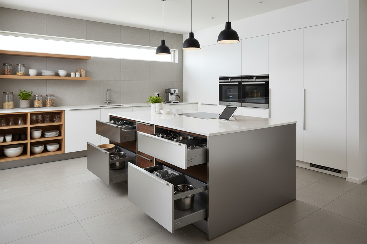 wood cabinets